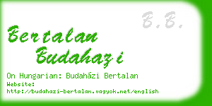 bertalan budahazi business card