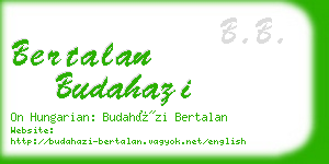 bertalan budahazi business card